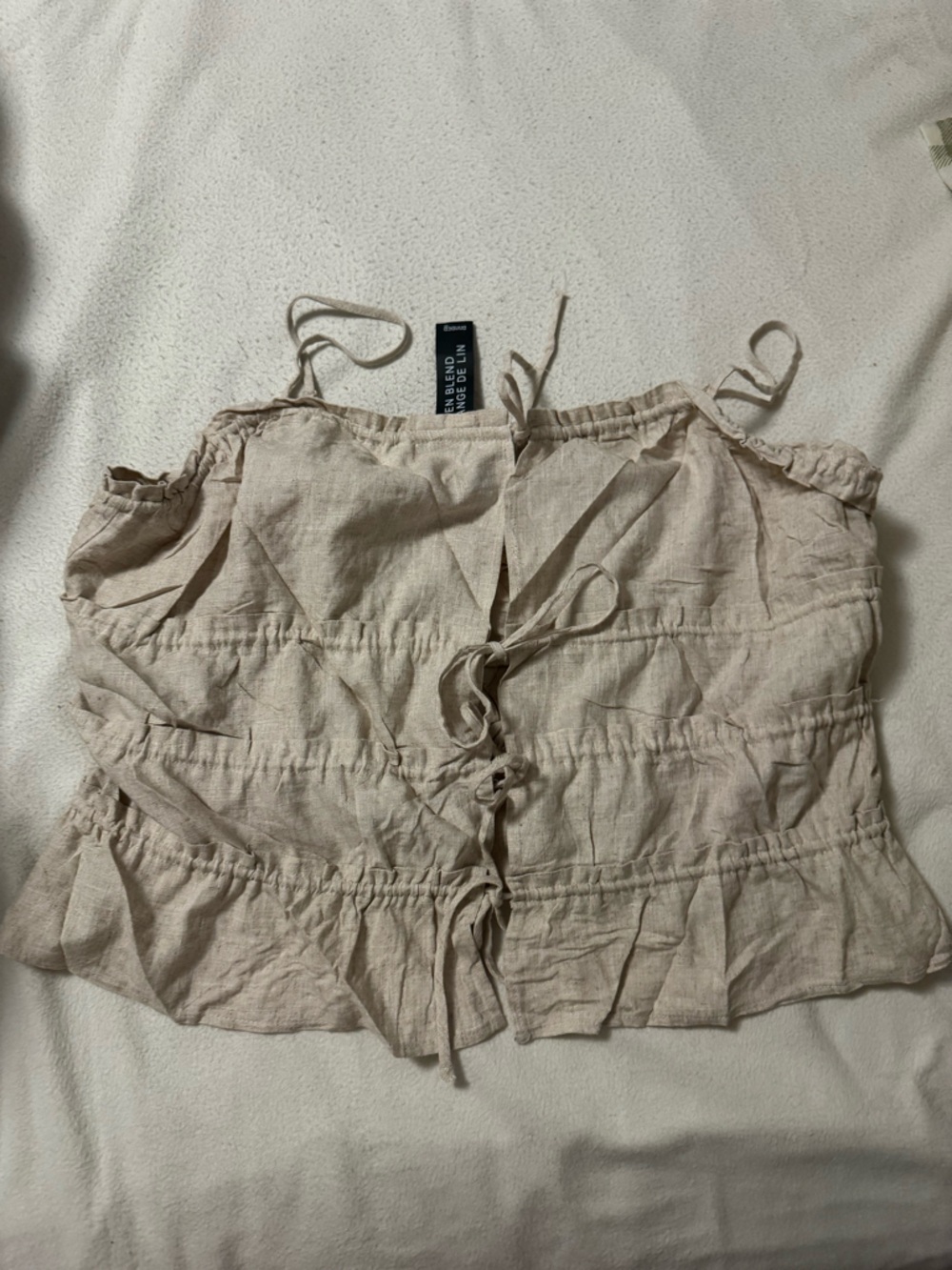 DRAWSTRING-DETAIL STRAPPY TOP - Picture 2 of 5